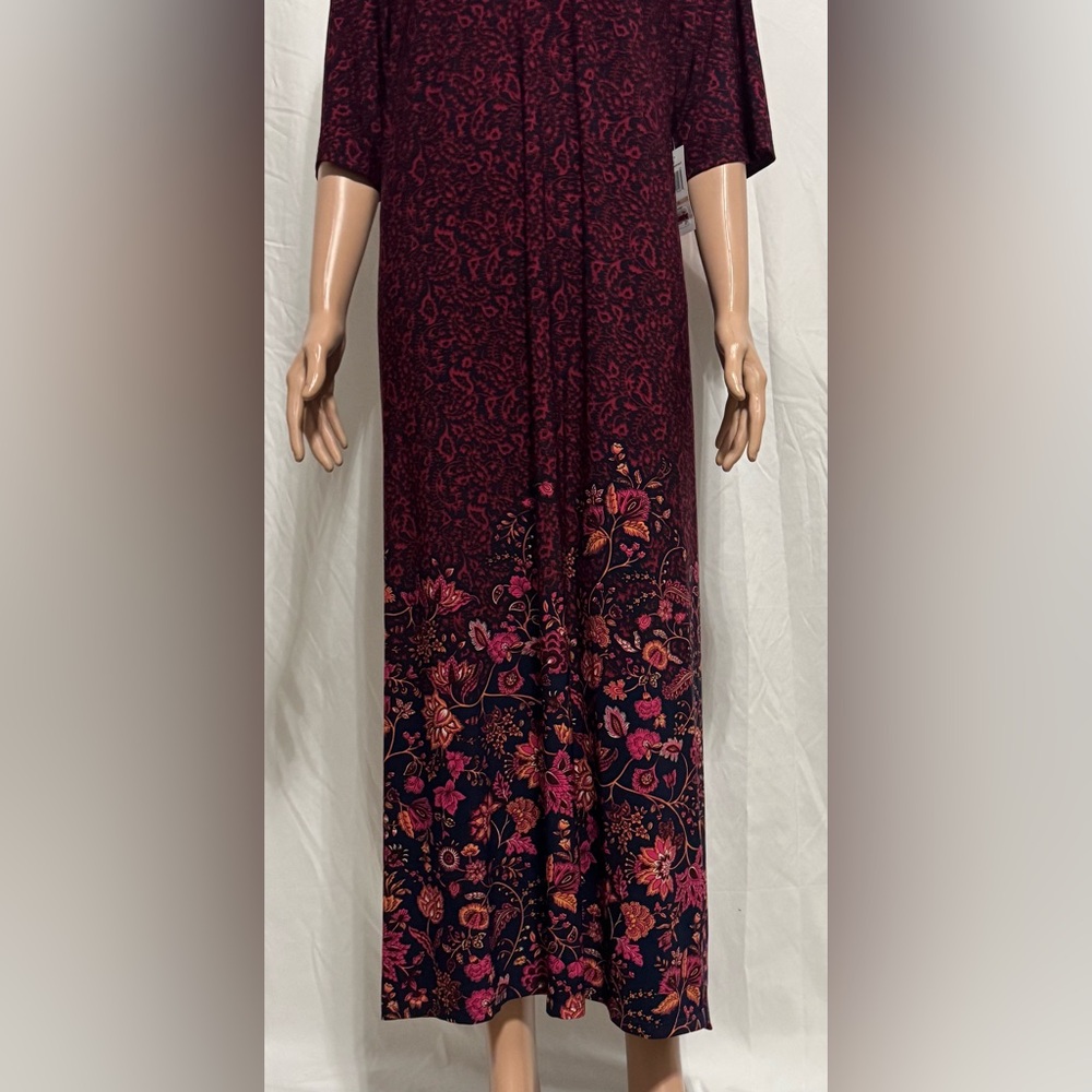 MSK
Plus Size Printed V-Neck Tie-Waist Short-Sleeve Dress - Picture 8 of 11